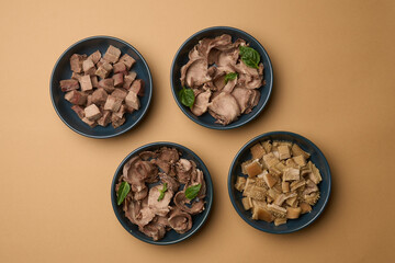 Traditional khash soup with snacks