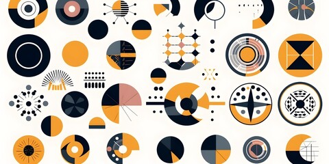 Primitive Geometry: Creative and Striking Abstract Design of Brutalist Shapes and Grids with Star,...