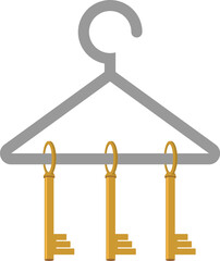 Cloth hangers with three key