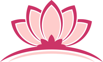 Pink lotus with curve detail