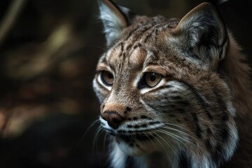 Lovely Adult Lynx. Generative AI