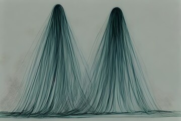 A ghostly apparition haunting an immaterial sketch Generative AI