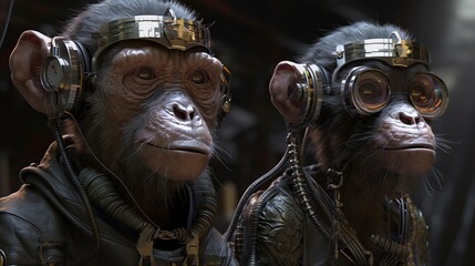 crazy monkeys, Generative AI.