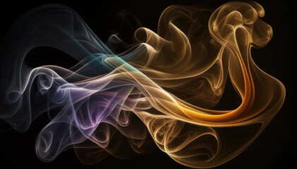 Colorful Abstract Smoke. generative ai 
