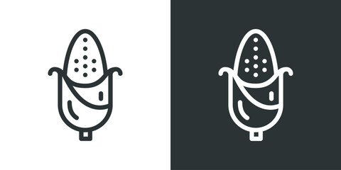 Corn Icon Flat Graphic Design