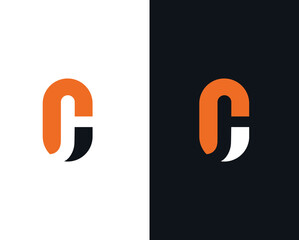 JC letter creative logo design illustration.