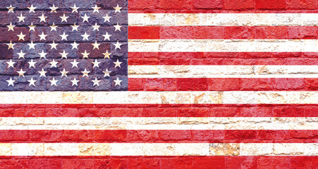 USA United States of America Flag. Vintage style 