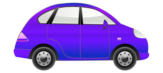 light humpback car blue color vector illustration