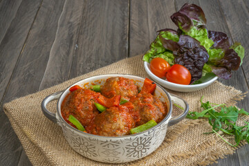 meatloaf skewers stuffed with cheddar cheese vegetables and two tomato sauces
