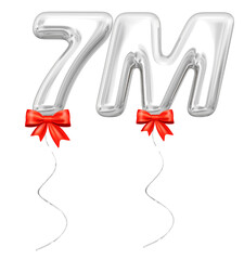7M Follower Silver Balloons
