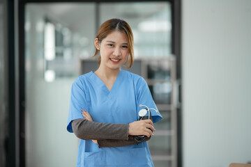 Female nurse doctor Working in a hospital or clinic