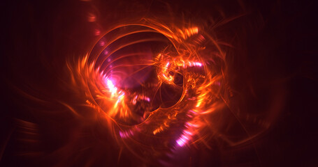 Fototapeta premium 3D rendering abstract fractal light background
