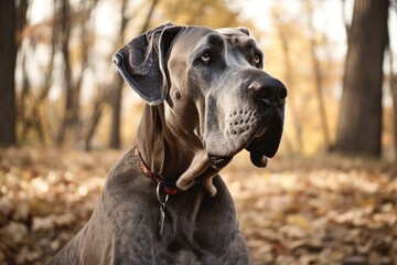 Great dane dog portrait. Generative AI