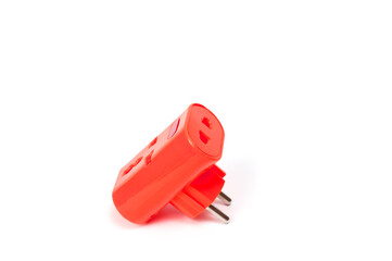 Electric tee plastic orange, for connecting various devices.