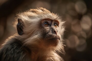 photograph of a monkey in the wild. Generative AI