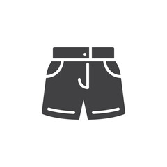 Men's shorts vector icon