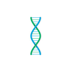 Human dna illustration design vector with white background