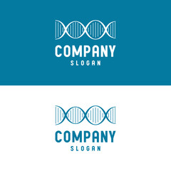 Human dna vector logo design