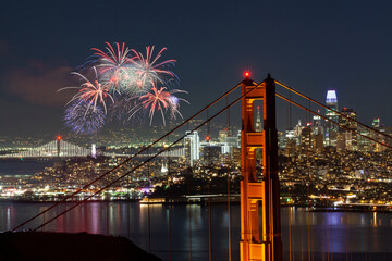 New Year Eve Firework Show in San Francisco