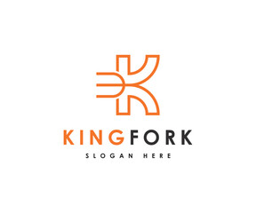 Fork Letter K  Logo