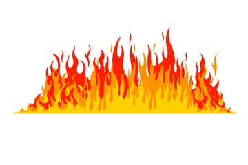 fire and flames on white background