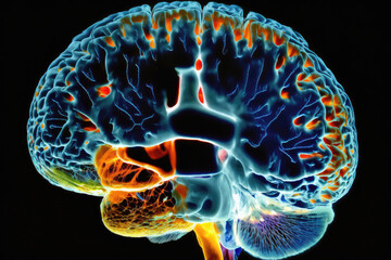 A Fmri Scan Of A Brain During Rest. Generative AI
