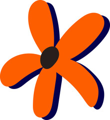 Flower Retro Element