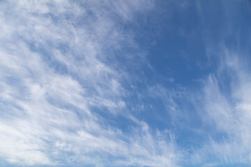 White clouds on the blue sky
