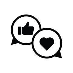 Obraz premium Thumb up and heart icon. Vector like and love icon. Ready like and love button. isolated on white background. vector illustration