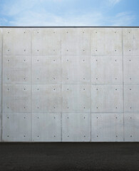 perfect concret wall outside on a sunny day with sun spots