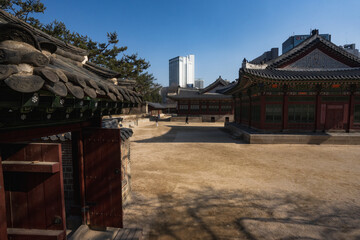 Deoksugung Palace during winter afternoon at Jung-gu , Seoul South Korea : 8 February 2023