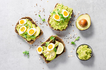 Avocado and Quail Egg Toasts, Healthy Snack or Breakfast
