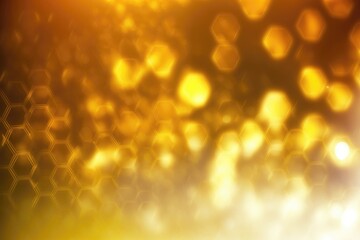 Defocused Honey Yellow Background With Rays From The Corner Of The Prism Light. Generative AI
