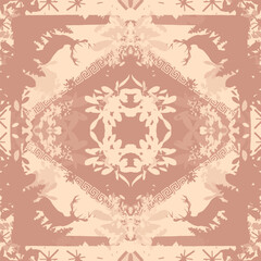deer floral boho pattern design background