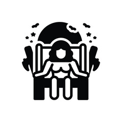 Black solid icon for diana 