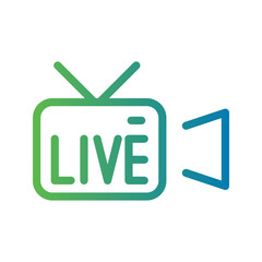 Line Gradient Icon streaming,video,camera,electronics,streaming