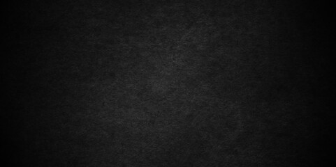 Old dark black grunge wall texture cement dark black gray backdrop background. dark black background texture with black vignette in old vintage textured border design.	