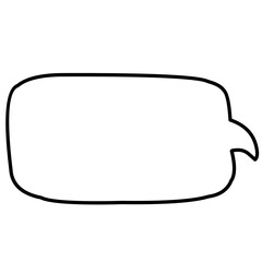 Spech bubble ouline black color illustration