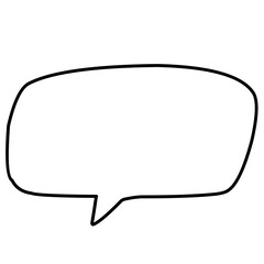 Spech bubble ouline black color illustration