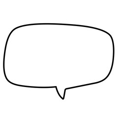 Spech bubble ouline black color illustration