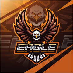 Eagle esport mascot logo design © Visink.art
