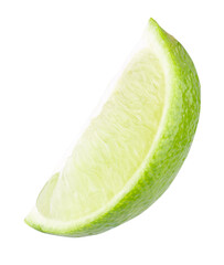 Whole and sliced limes, Sour green fruit isolated on a transparent background