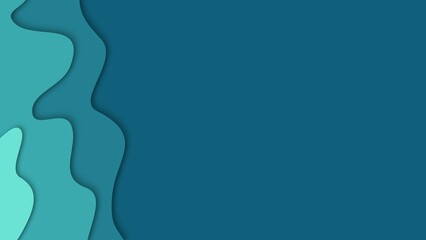 Geometric Wave Papercut Background