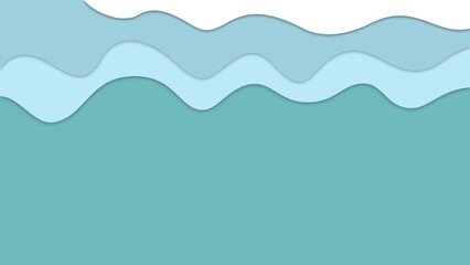 Geometric Wave Papercut Background