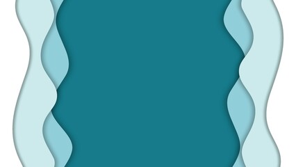 Geometric Wave Papercut Background