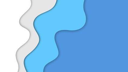 Geometric Wave Papercut Background