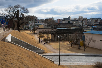 Gyeongju Eupseong Ruins and Fortress during winter afternoon at Gyeongju , South Korea : 10 February 2023