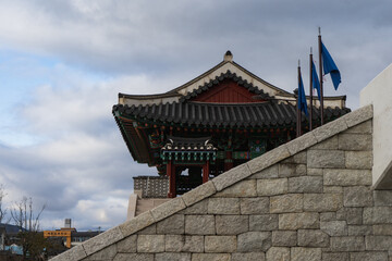 Gyeongju Eupseong Ruins and Fortress during winter afternoon at Gyeongju , South Korea : 10 February 2023