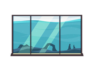 Aquarium Flat Illustration