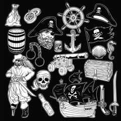 Pirates Pack and White Illustration
